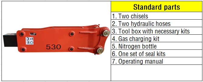 Top type hydraulic breaker Top type hydraulic breaker